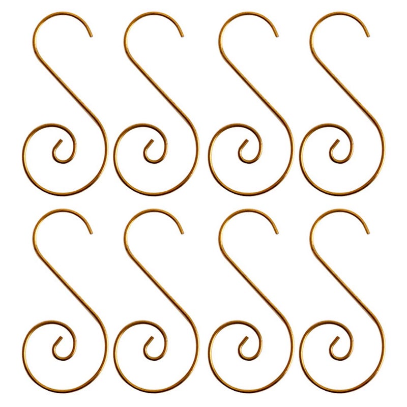 UCSAJI 200PCS Christmas Ornament Hooks Christmas Tree Ornament Hanger Metal Wire Hanging Hook for Xmas Tree Xmas Balls Party Decor (Gold) - Image 5